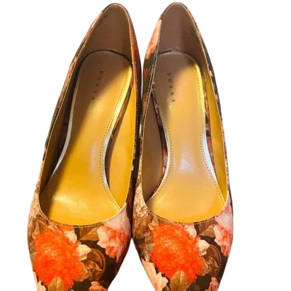 Linea Donatella Heels with Floral Print